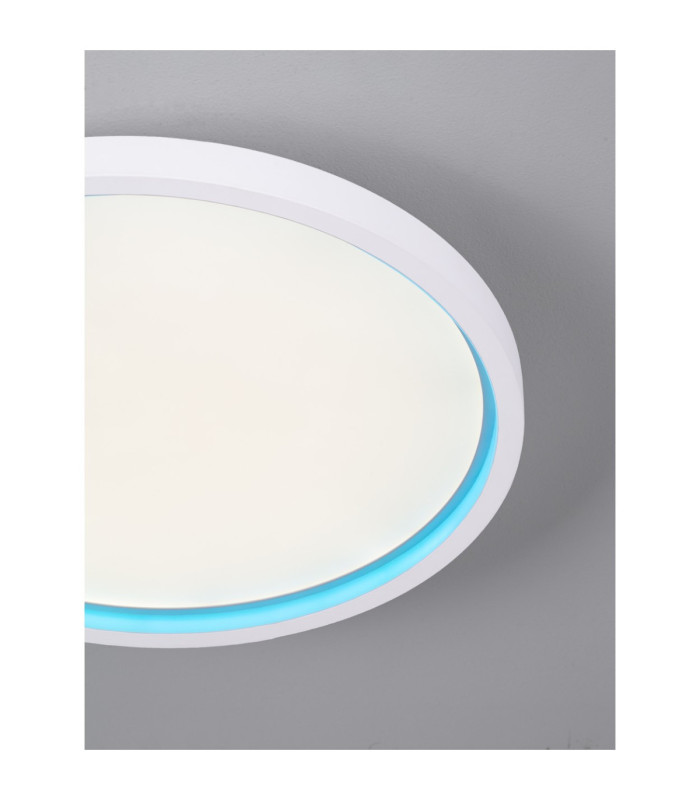 Chet Flush Ceiling Light Sandy White LED 49W 3136lm 2700-5000K CCT Remote Control RGB