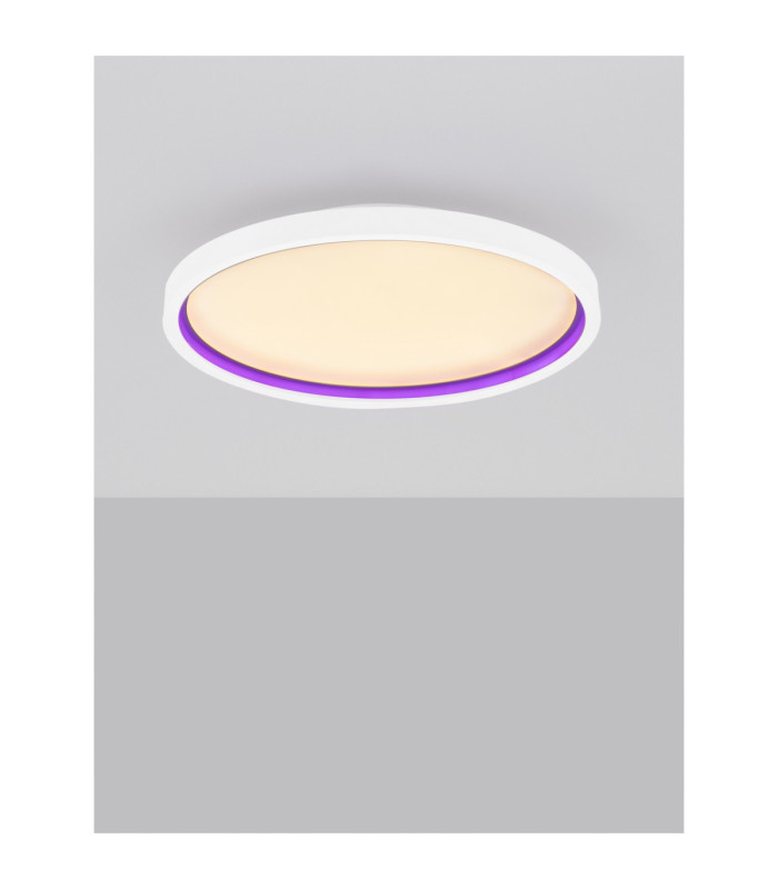 Chet Flush Ceiling Light Sandy White LED 30 Watt 2057lm 2700-5000K CCT Remote Control RGB Ring-5