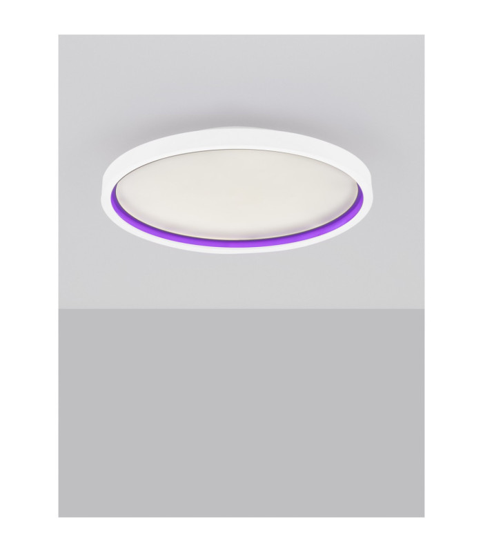 Chet Flush Ceiling Light Sandy White LED 30 Watt 2057lm 2700-5000K CCT Remote Control RGB Ring-6