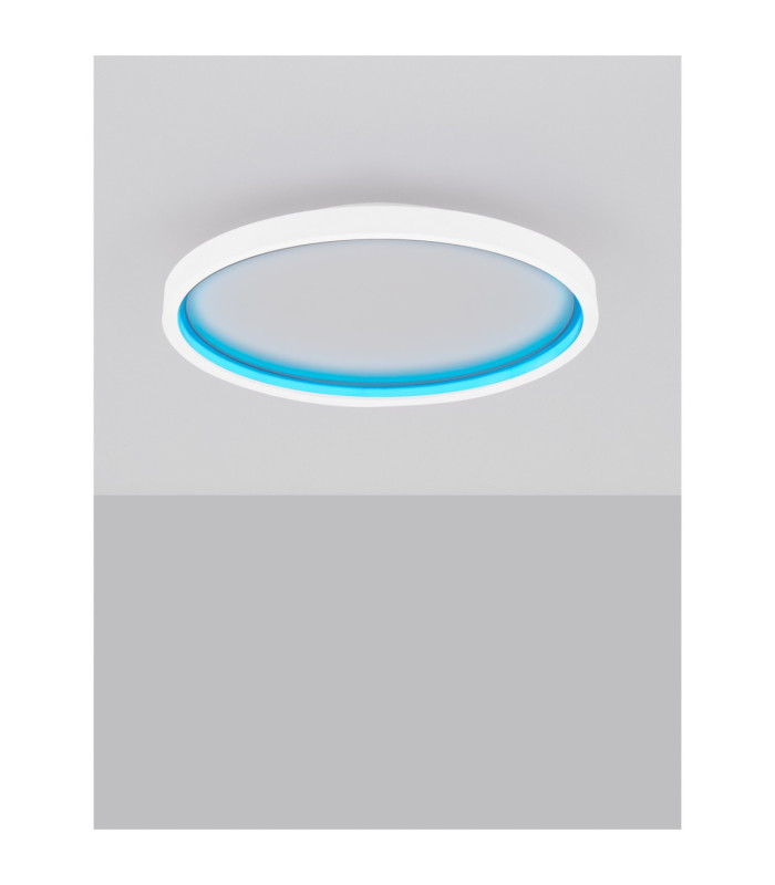 Chet Flush Ceiling Light Sandy White LED 30 Watt 2057lm 2700-5000K CCT Remote Control RGB Ring-7