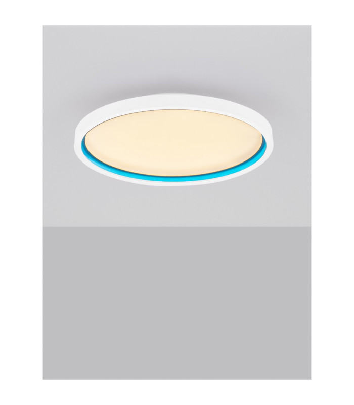 Chet Flush Ceiling Light Sandy White LED 30 Watt 2057lm 2700-5000K CCT Remote Control RGB Ring-8