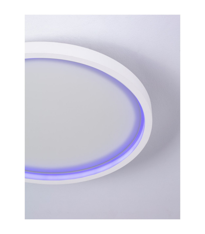 Chet Flush Ceiling Light Sandy White LED 30 Watt 2057lm 2700-5000K CCT Remote Control RGB Ring-10