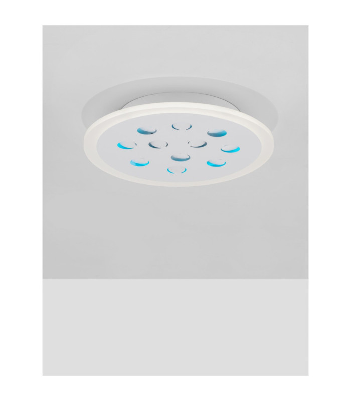 Astro Decorative Flush Ceiling Light Sandy White Outer Ring Dimmable LED 19W 1485lm 3000K RGB in Center-5