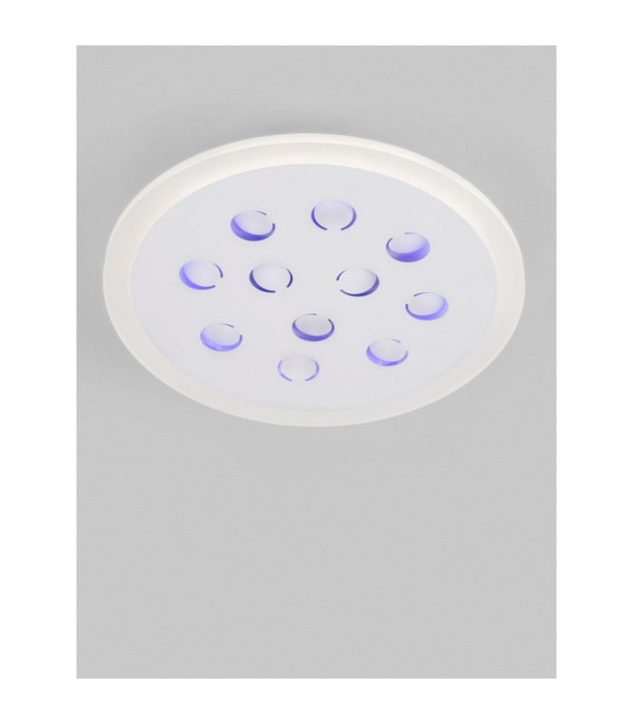 Astro Decorative Flush Ceiling Light Sandy White Outer Ring Dimmable LED 19W 1485lm 3000K RGB in Center-9
