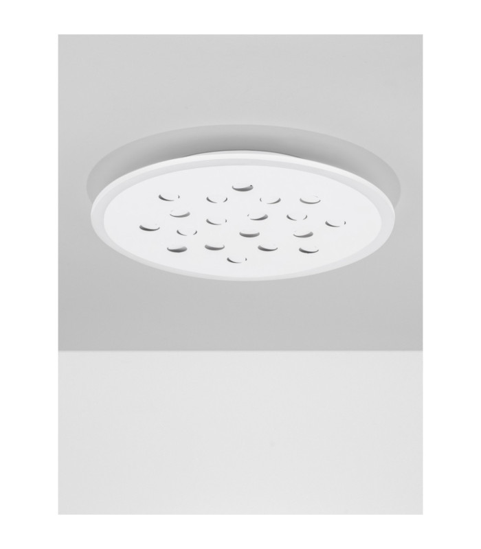 Astro Decorative Flush Ceiling Light Sandy White Outer Ring Dimmable LED 30W 2357lm 3000K RGB in Center-2
