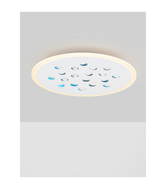 Astro Decorative Flush Ceiling Light Sandy White Outer Ring Dimmable LED 30W 2357lm 3000K RGB in Center-4