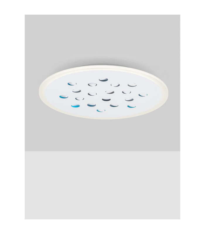 Astro Decorative Flush Ceiling Light Sandy White Outer Ring Dimmable LED 30W 2357lm 3000K RGB in Center-5