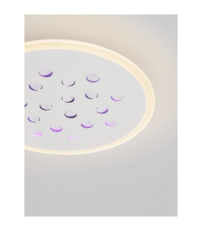 Astro Decorative Flush Ceiling Light Sandy White Outer Ring Dimmable LED 30W 2357lm 3000K RGB in Center-8