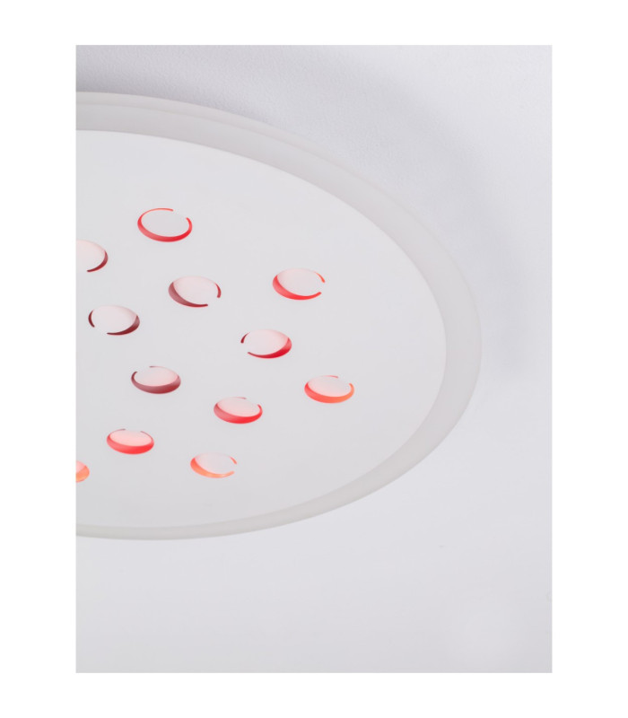 Astro Decorative Flush Ceiling Light Sandy White Outer Ring Dimmable LED 30W 2357lm 3000K RGB in Center-9