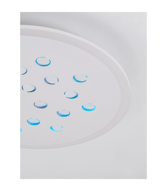 Astro Decorative Flush Ceiling Light Sandy White Outer Ring Dimmable LED 30W 2357lm 3000K RGB in Center-10