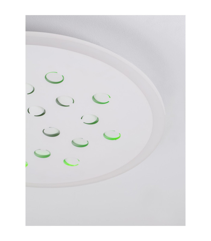 Astro Decorative Flush Ceiling Light Sandy White Outer Ring Dimmable LED 30W 2357lm 3000K RGB in Center-11