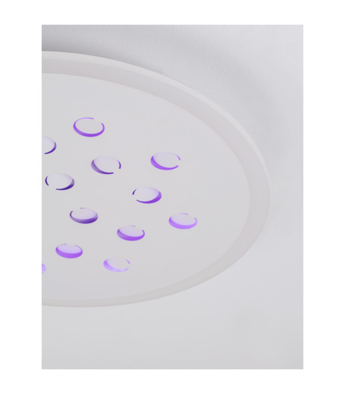 Astro Decorative Flush Ceiling Light Sandy White Outer Ring Dimmable LED 30W 2357lm 3000K RGB in Center-12