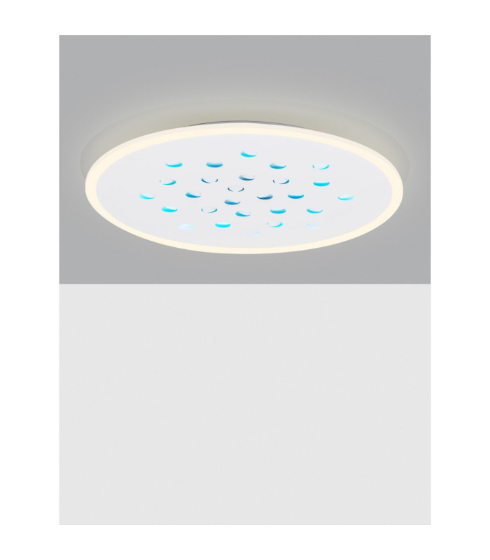 Astro Decorative Flush Ceiling Light Sandy White Outer Ring Dimmable LED 40W 3476lm 3000K RGB in Center-4