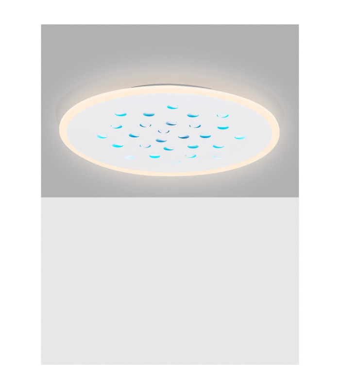 Astro Decorative Flush Ceiling Light Sandy White Outer Ring Dimmable LED 40W 3476lm 3000K RGB in Center-5