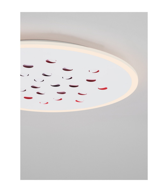 Astro Decorative Flush Ceiling Light Sandy White Outer Ring Dimmable LED 40W 3476lm 3000K RGB in Center-8