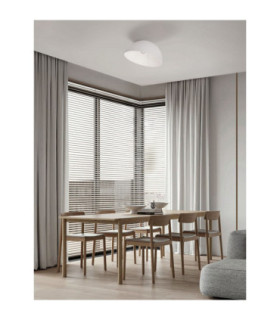 Onia 50cm Bowl Semi Flush Ceiling Light Sandy White E27 1x12W-2