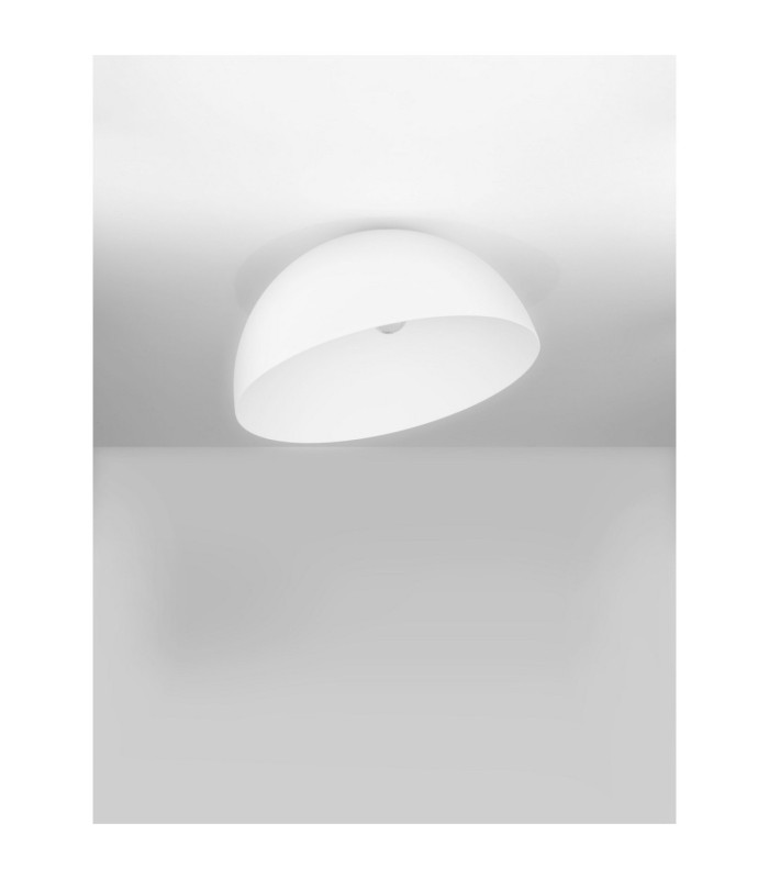 Onia 50cm Bowl Semi Flush Ceiling Light Sandy White E27 1x12W-3