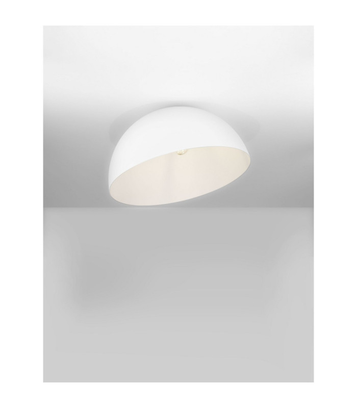 Onia 50cm Bowl Semi Flush Ceiling Light Sandy White E27 1x12W-4