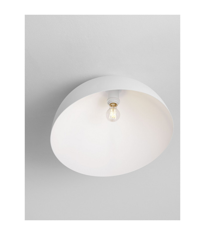 Onia 50cm Bowl Semi Flush Ceiling Light Sandy White E27 1x12W-5