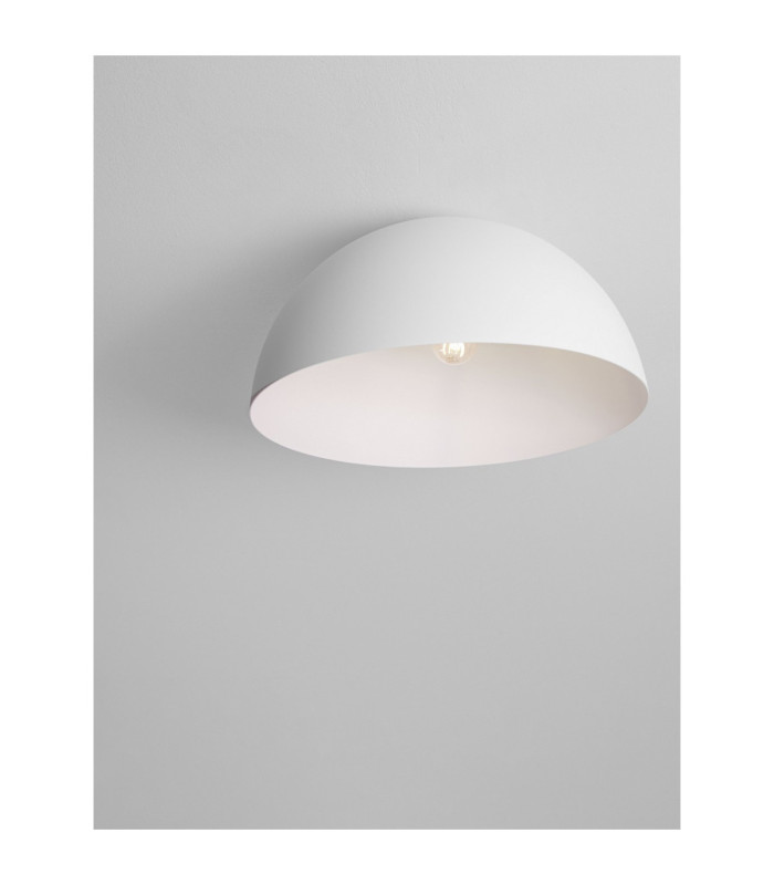 Onia 50cm Bowl Semi Flush Ceiling Light Sandy White E27 1x12W-6