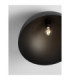 Onia 50cm Bowl Semi Flush Ceiling Light Dark Grey Sandy Black E27 1x12W-5