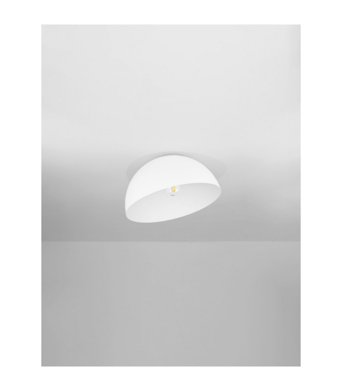 Onia 40cm Bowl Semi Flush Ceiling Light Sandy White E27 1x12W-3
