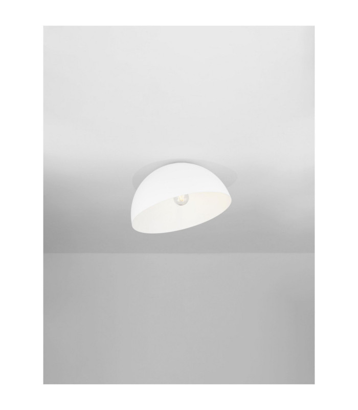 Onia 40cm Bowl Semi Flush Ceiling Light Sandy White E27 1x12W-4