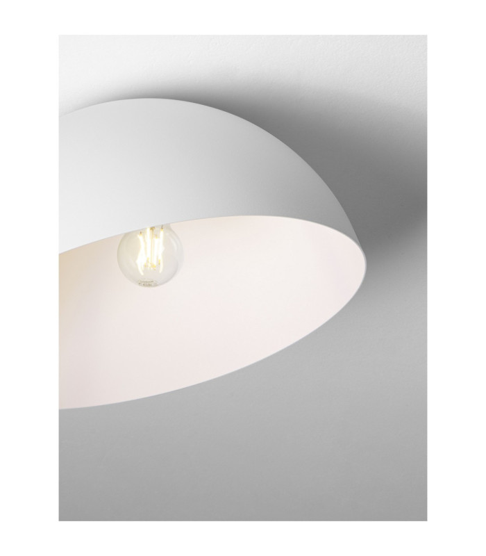 Onia 40cm Bowl Semi Flush Ceiling Light Sandy White E27 1x12W-5