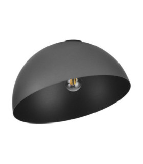 Onia 40cm Bowl Semi Flush Ceiling Light Dark Grey Sandy Black E27 1x12W-1