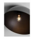 Onia 40cm Bowl Semi Flush Ceiling Light Dark Grey Sandy Black E27 1x12W-2