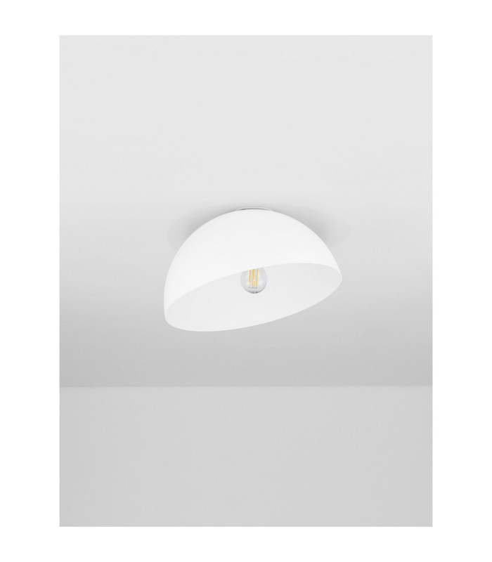 Onia 30cm Bowl Semi Flush Ceiling Light Sandy White E27 1x12W-3