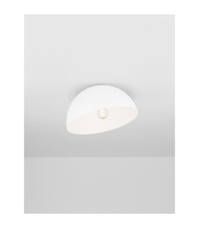Onia 30cm Bowl Semi Flush Ceiling Light Sandy White E27 1x12W-4