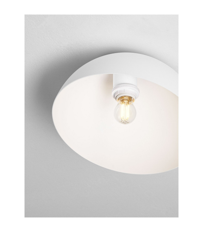 Onia 30cm Bowl Semi Flush Ceiling Light Sandy White E27 1x12W-5