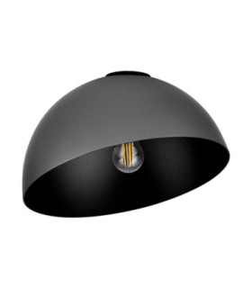 Onia 30cm Bowl Semi Flush Ceiling Light Dark Grey Sandy Black E27 1x12W-1