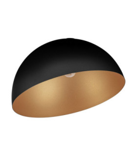 Onia 50cm Bowl Semi Flush Ceiling Light Sandy Black Gold E27 1x12W-1
