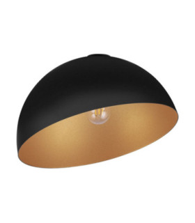 Onia 40cm Bowl Semi Flush Ceiling Light Sandy Black Gold E27 1x12W-1
