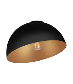 Onia 30cm Bowl Semi Flush Ceiling Light Sandy Black Gold E27 1x12W-1