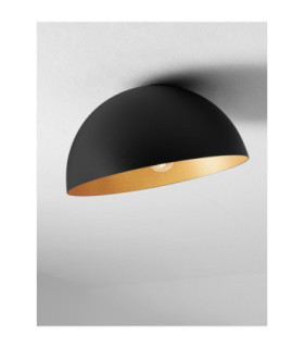 Onia 30cm Bowl Semi Flush Ceiling Light Sandy Black Gold E27 1x12W-2