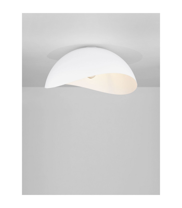 Opsi 50cm Bowl Semi Flush Ceiling Light Sandy White E27 1x12W-4