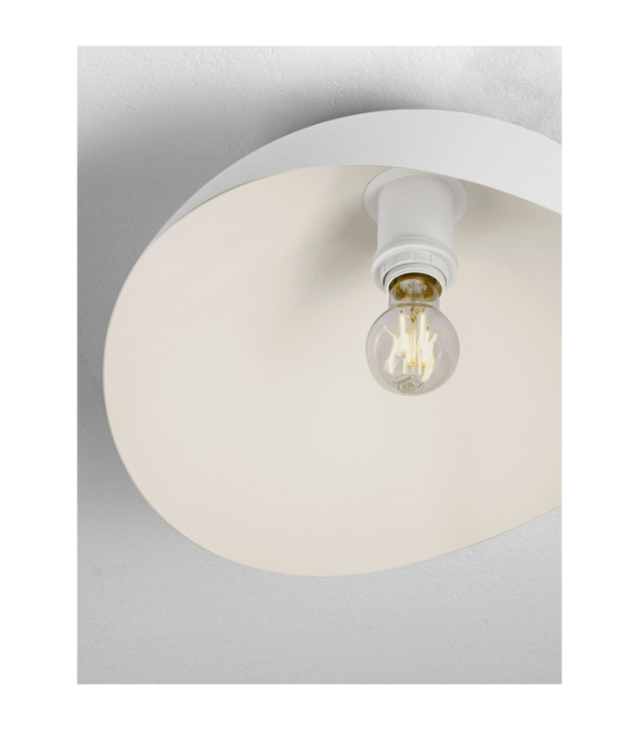 Opsi 40cm Bowl Semi Flush Ceiling Light Sandy White E27 1x12W-5