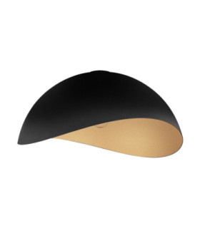 Opsi 50cm Bowl Semi Flush Ceiling Light Sandy Black Gold E27 1x12W-1