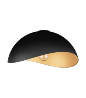 Opsi 40cm Bowl Semi Flush Ceiling Light Sandy Black Gold E27 1x12W-1