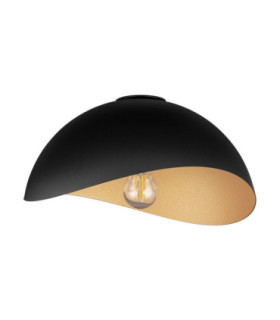 Opsi 30cm Bowl Semi Flush Ceiling Light Sandy Black Gold E27 1x12W-1