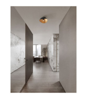 Opsi 30cm Bowl Semi Flush Ceiling Light Sandy Black Gold E27 1x12W-2