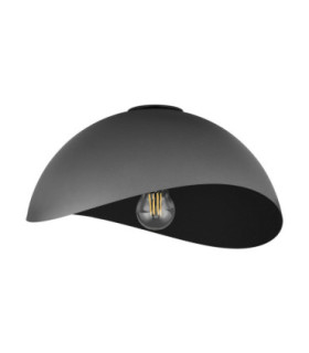 Opsi 30cm Bowl Semi Flush Ceiling Light Dark Grey Sandy Black E27 1x12W-1