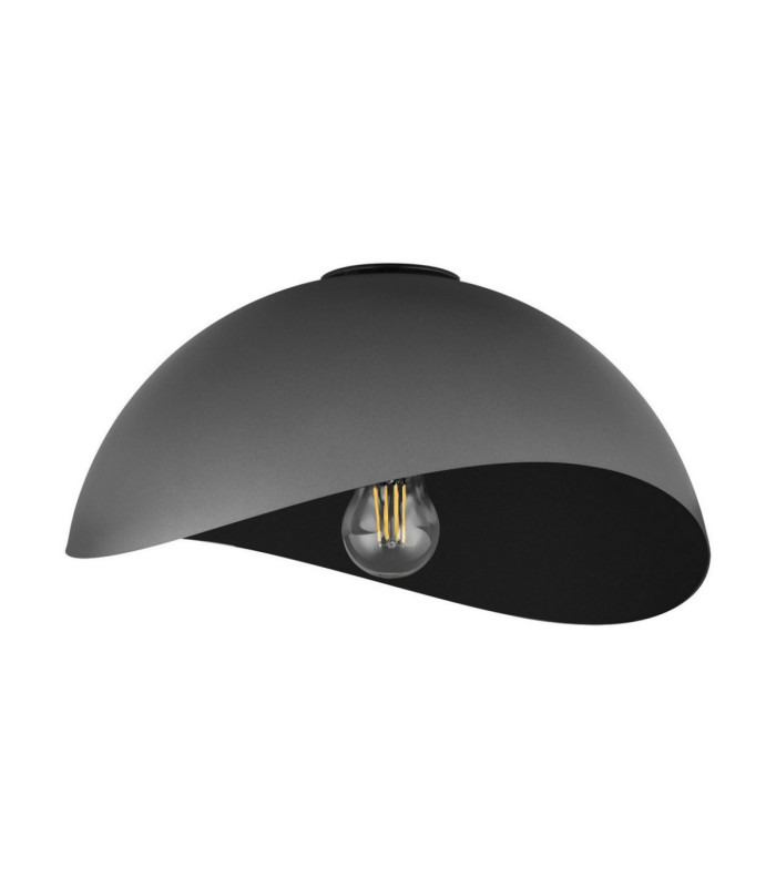 Opsi 30cm Bowl Semi Flush Ceiling Light Dark Grey Sandy Black E27 1x12W-1