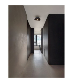 Opsi 30cm Bowl Semi Flush Ceiling Light Dark Grey Sandy Black E27 1x12W-2
