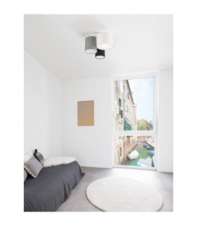 Bryson Surface Mounted Downlight Sandy White Black Grey E27 3x12W-2