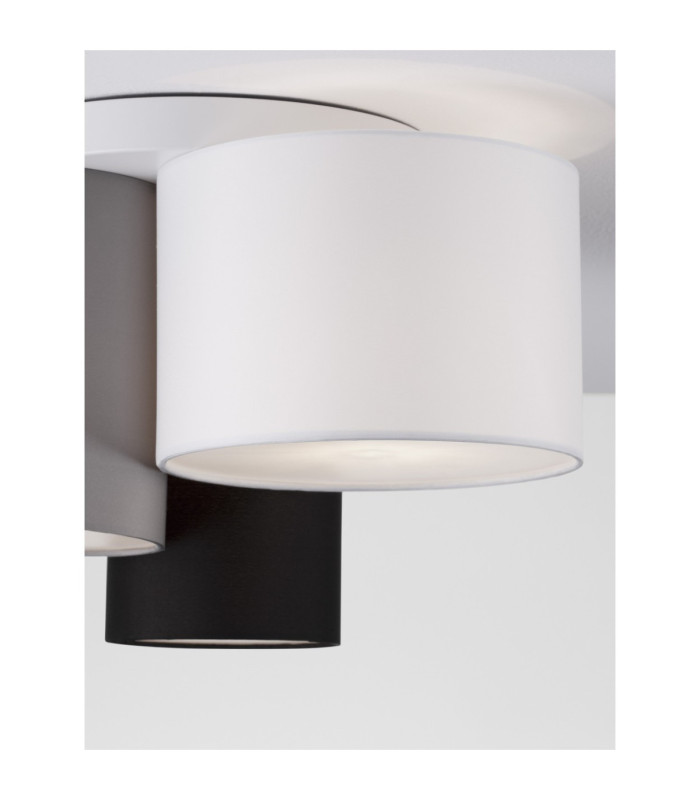 Bryson Surface Mounted Downlight Sandy White Black Grey E27 3x12W-4