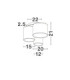 Bryson Surface Mounted Downlight Sandy White Black Grey E27 3x12W-5